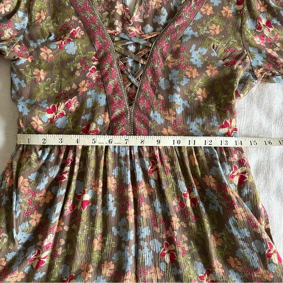 Angie Womens Ditsy Floral Romper Sz L Boho Fairy Grunge Festival Whimsical Gypsy - Picture 7 of 15